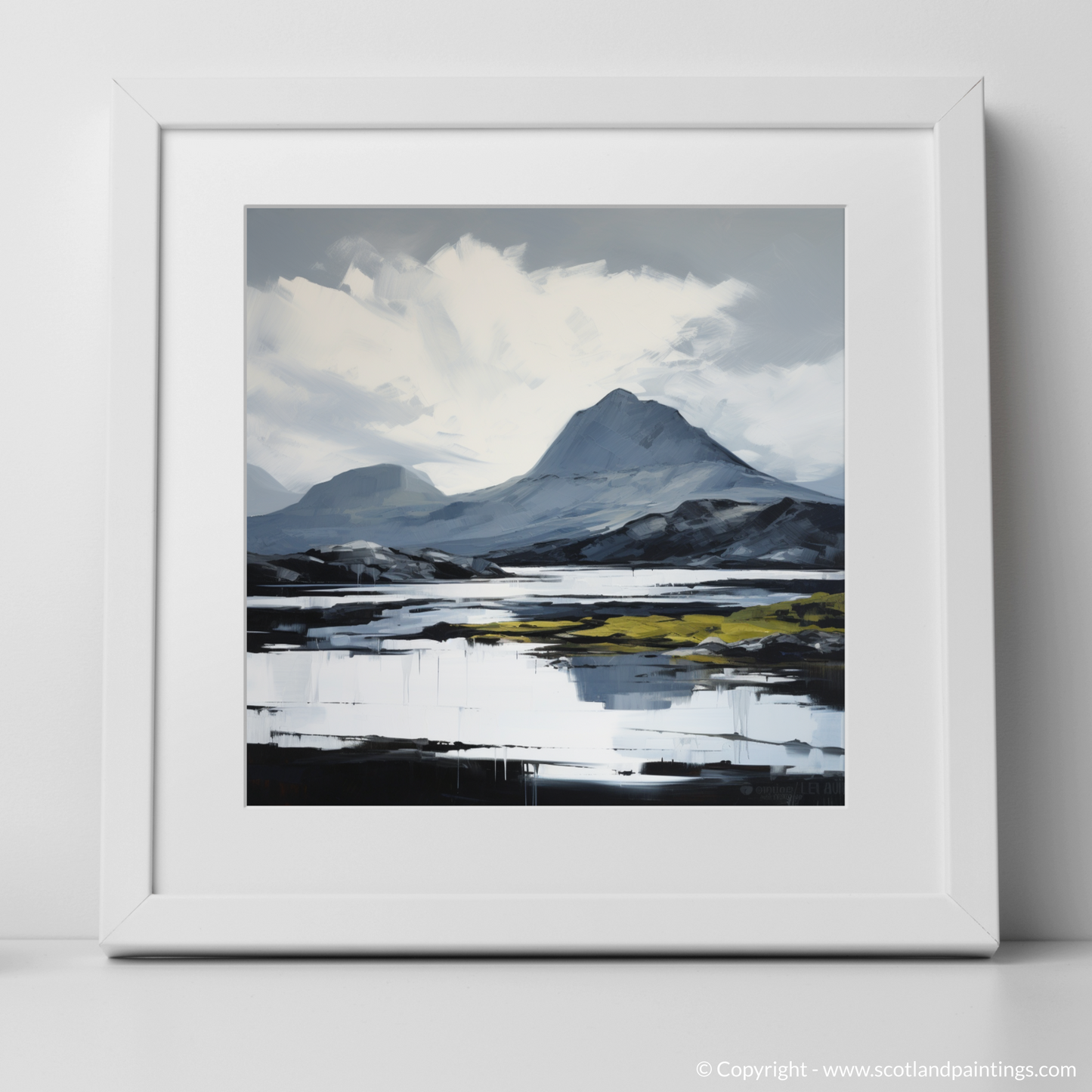 Painting and Art Print of Ben More Assynt, Sutherland. Expressionist Majesty of Ben More Assynt.