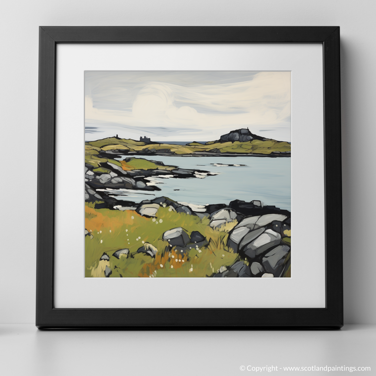 Art Print of Isle of Iona, Inner Hebrides with a black frame