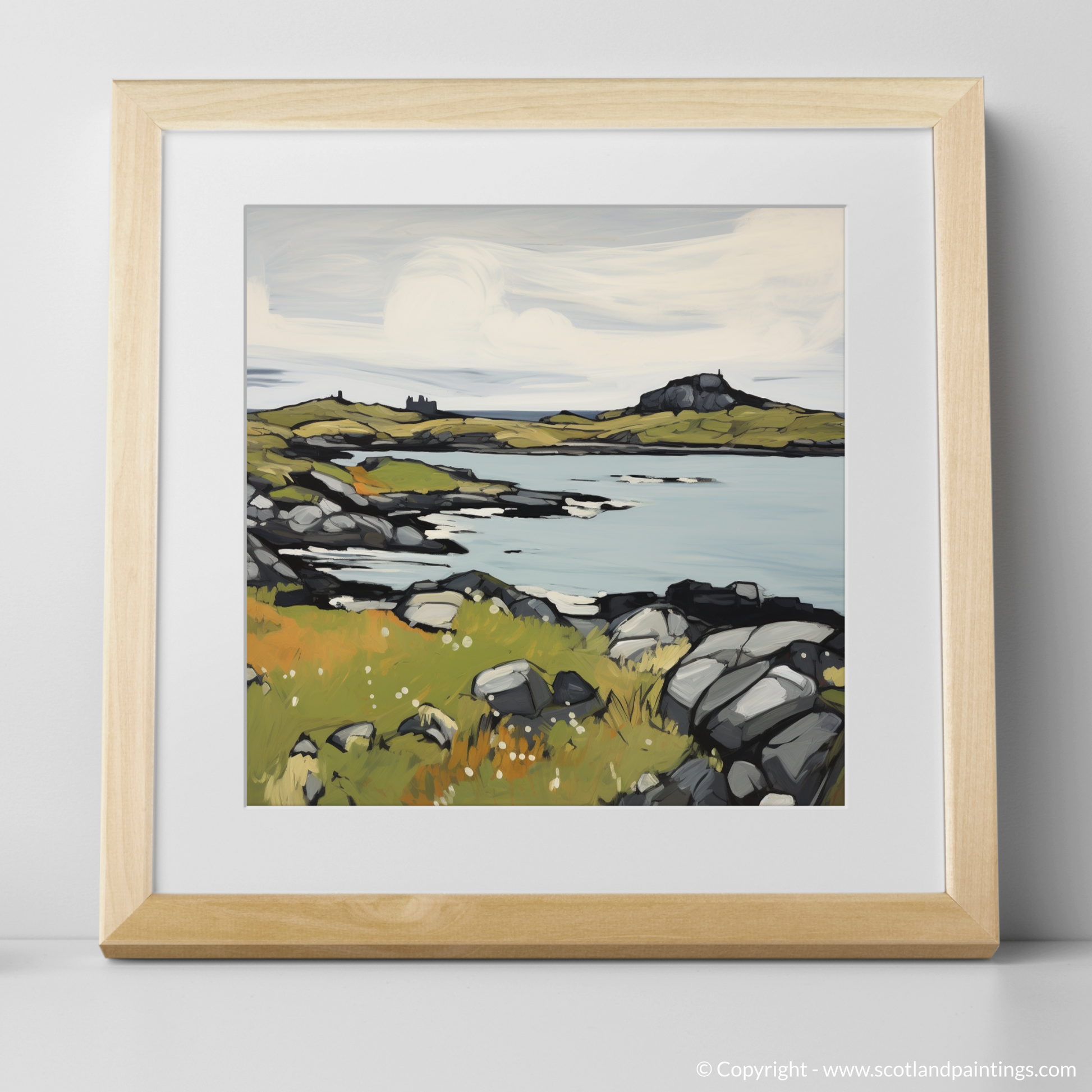 Art Print of Isle of Iona, Inner Hebrides with a natural frame