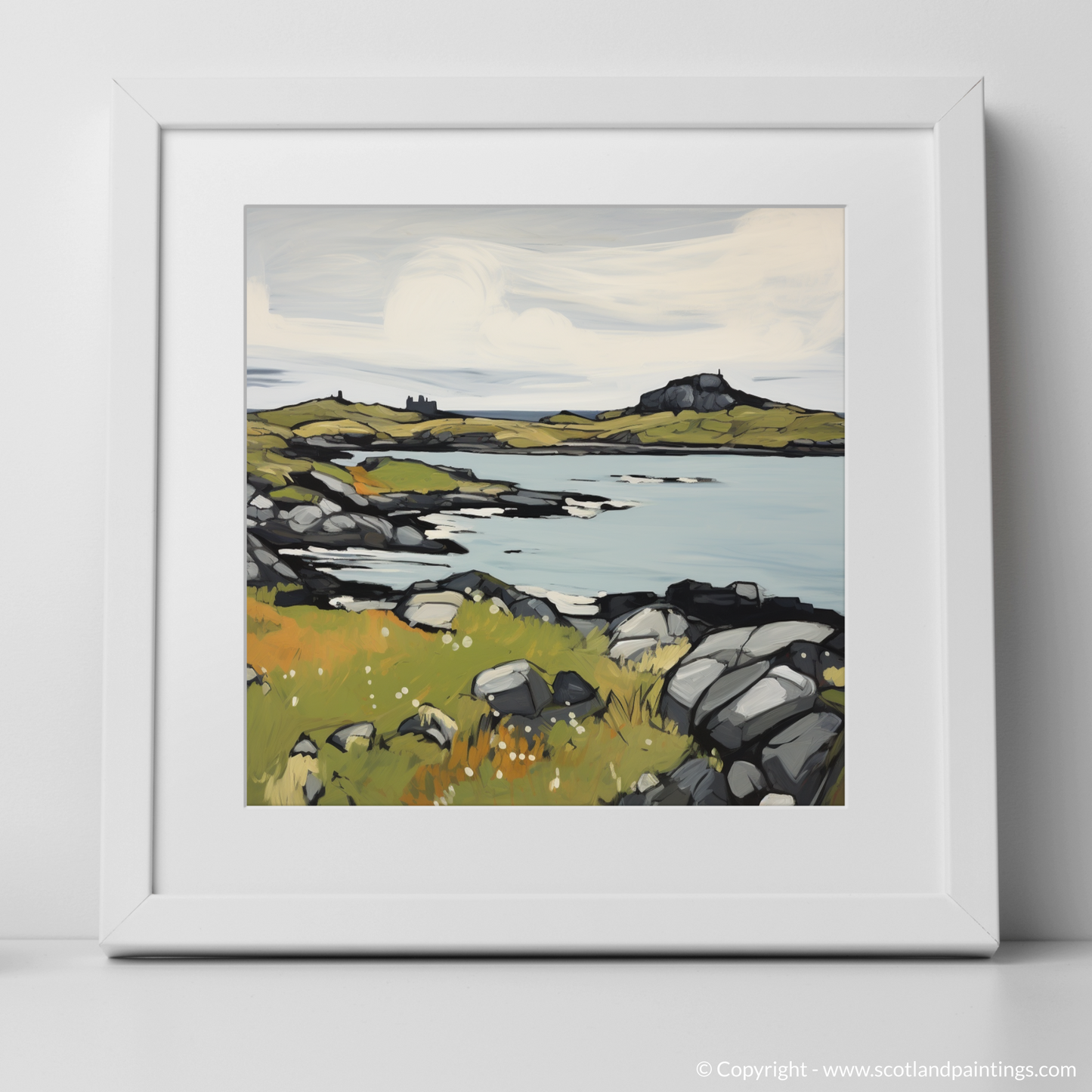 Art Print of Isle of Iona, Inner Hebrides with a white frame