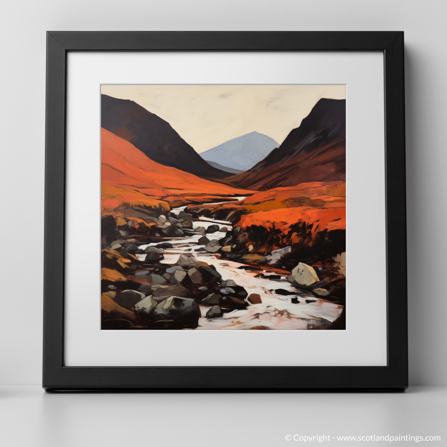 Art Print of Glen Rosa, Isle of Arran with a black frame