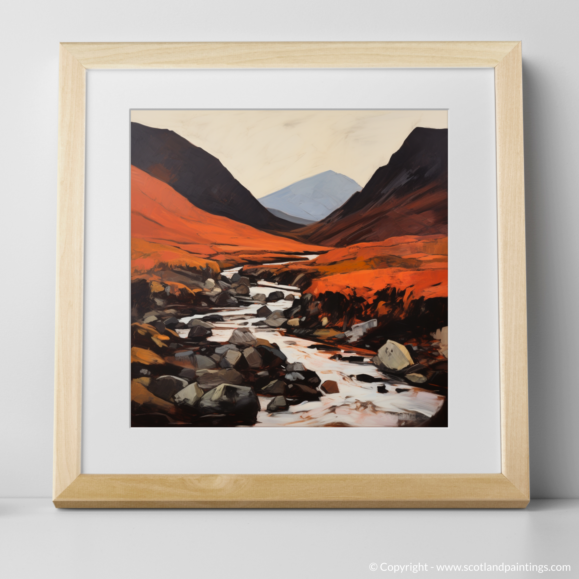 Art Print of Glen Rosa, Isle of Arran with a natural frame