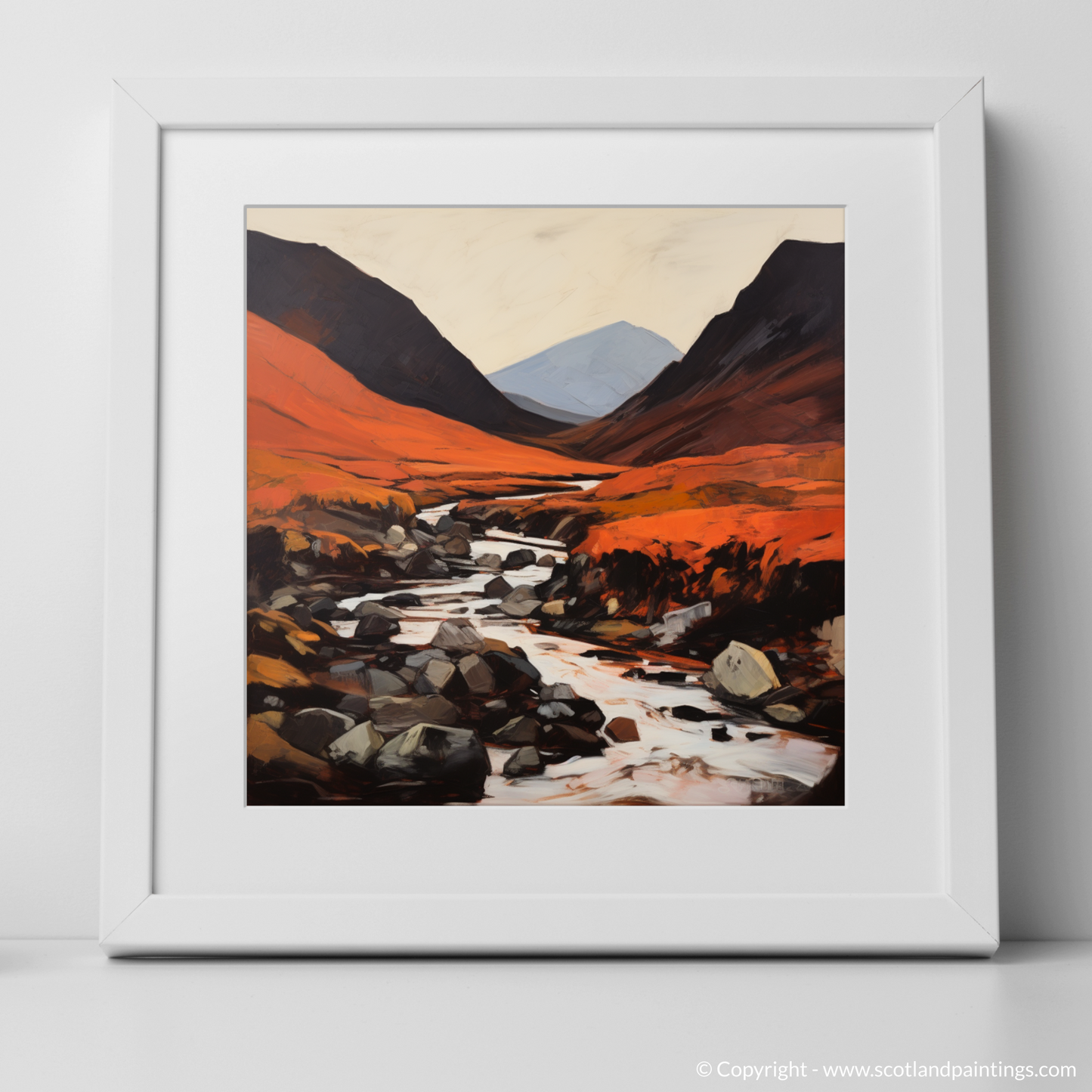 Art Print of Glen Rosa, Isle of Arran with a white frame