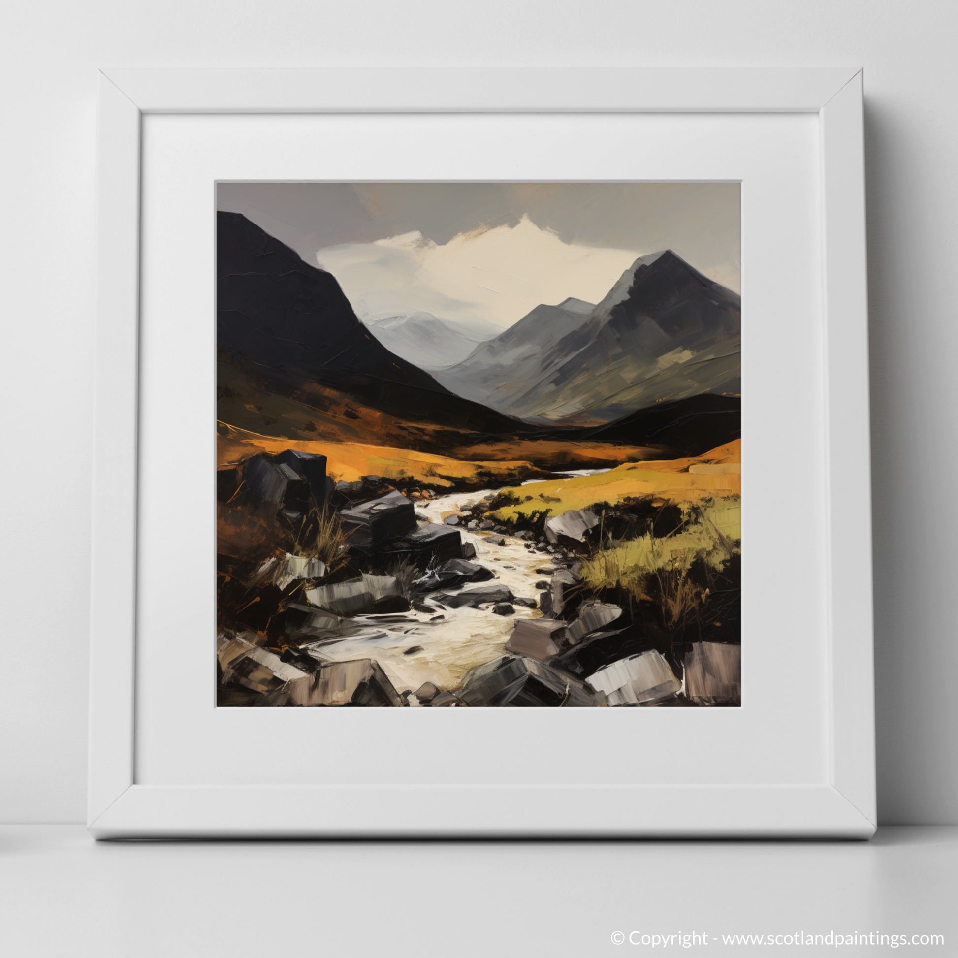 Art Print of Glen Rosa, Isle of Arran with a white frame