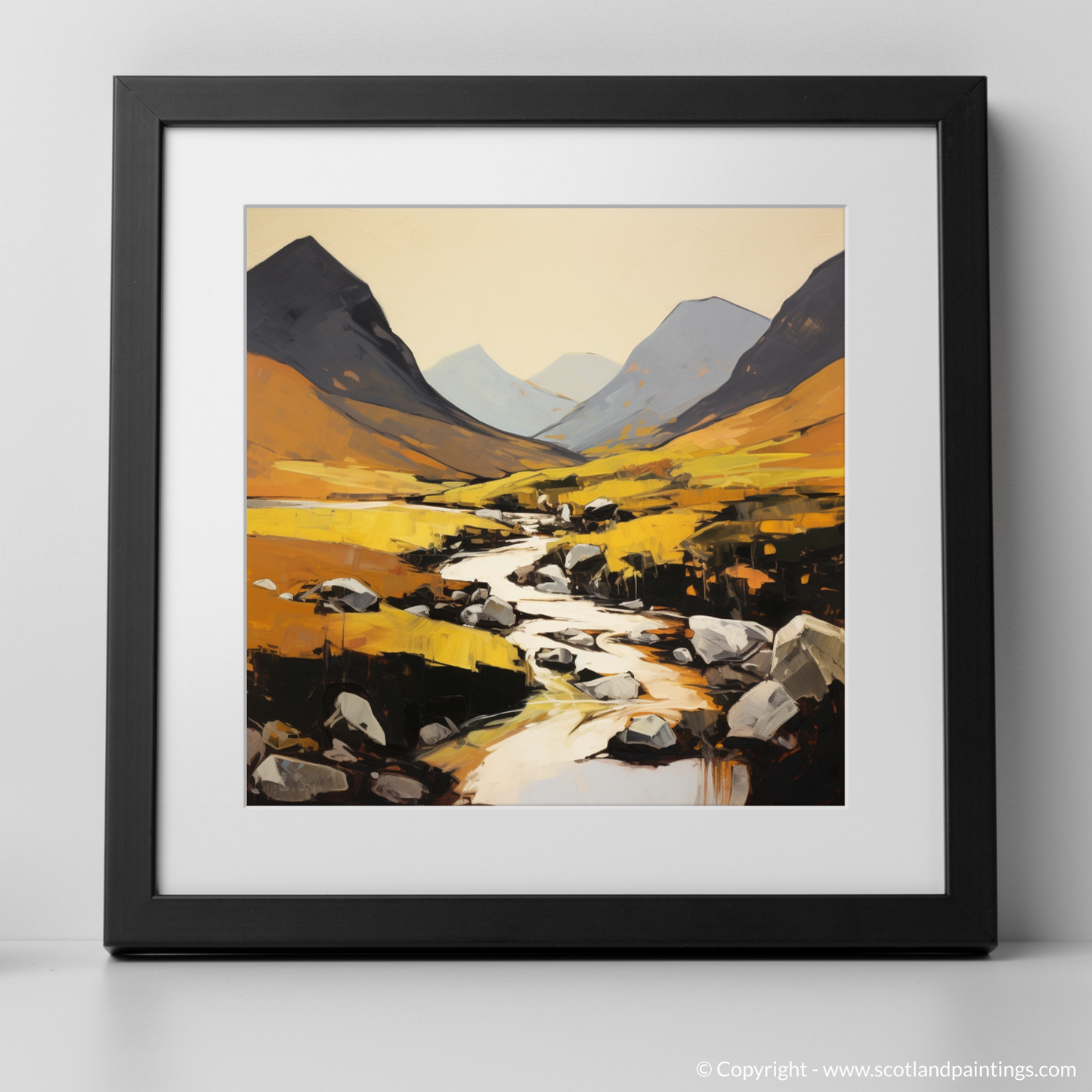 Art Print of Glen Rosa, Isle of Arran with a black frame