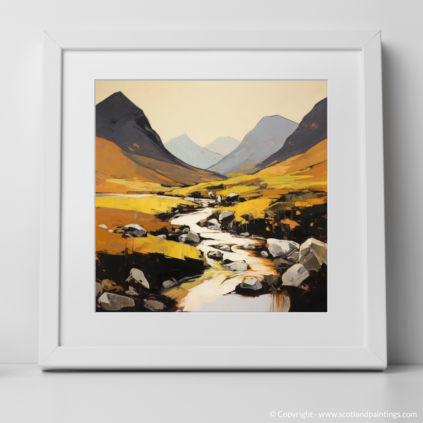 Art Print of Glen Rosa, Isle of Arran with a white frame