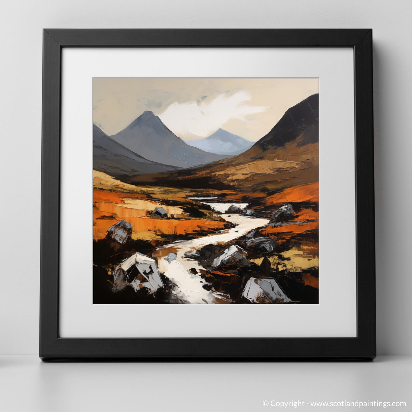 Art Print of Glen Rosa, Isle of Arran with a black frame