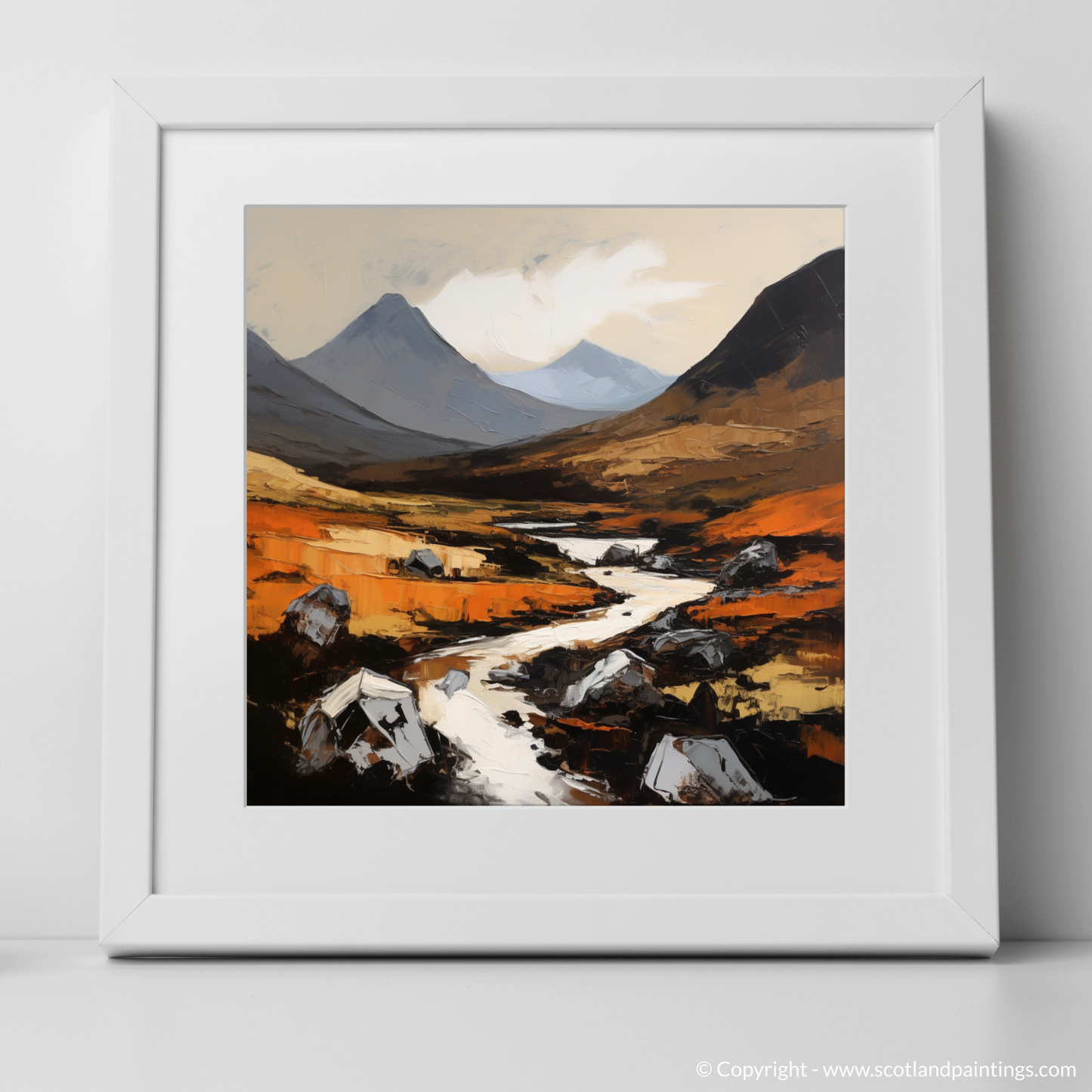 Art Print of Glen Rosa, Isle of Arran with a white frame