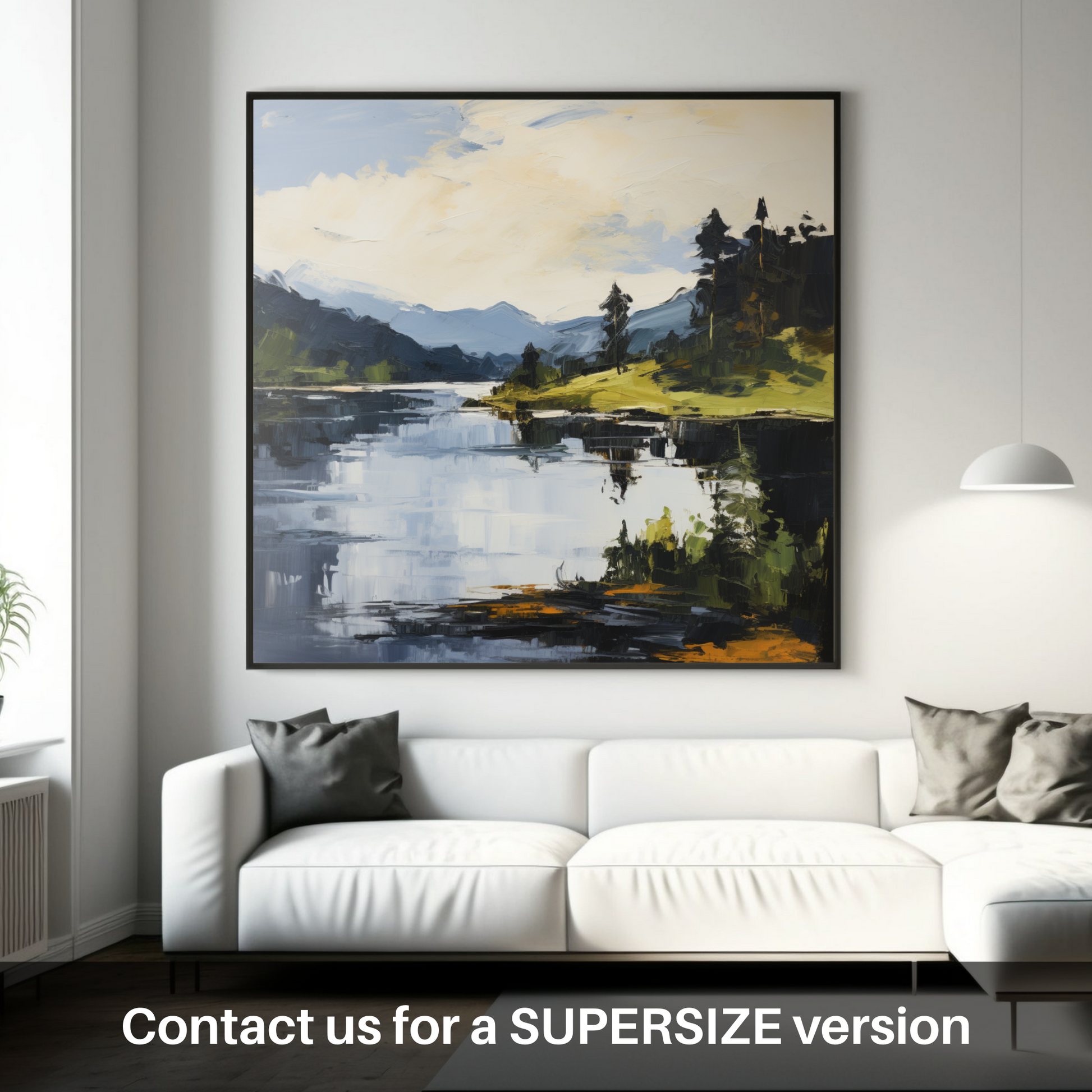 Huge supersize print of Loch Ard, Stirling in summer