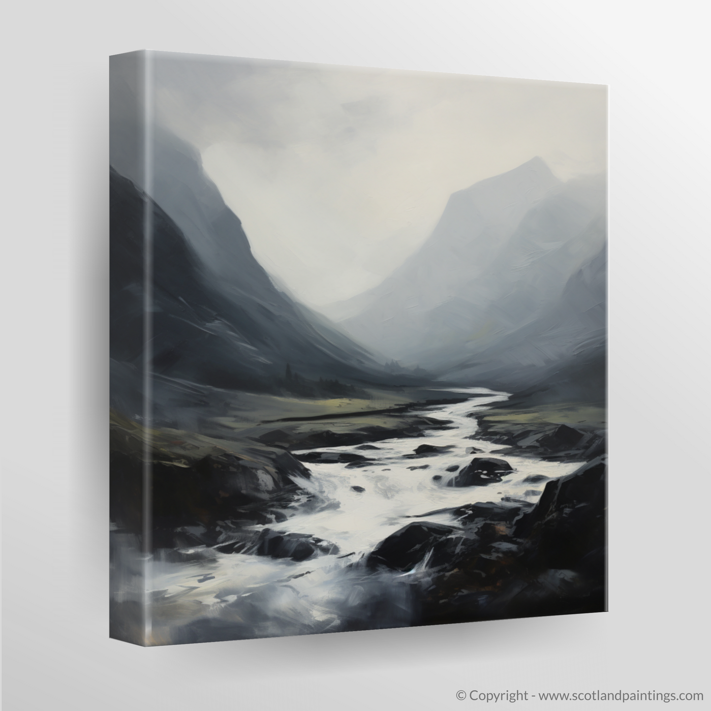 Canvas Print of Rolling fog in Glencoe