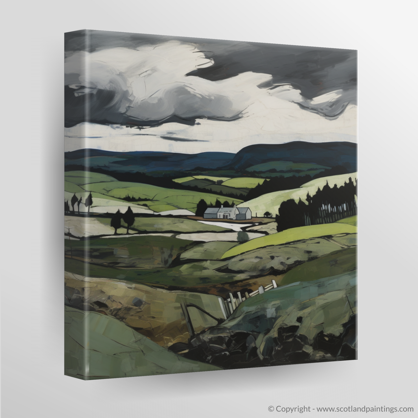 Painting and Art Print of Glenlivet, Moray. Glenlivet Majesty: An Expressionist Ode to the Scottish Highlands.