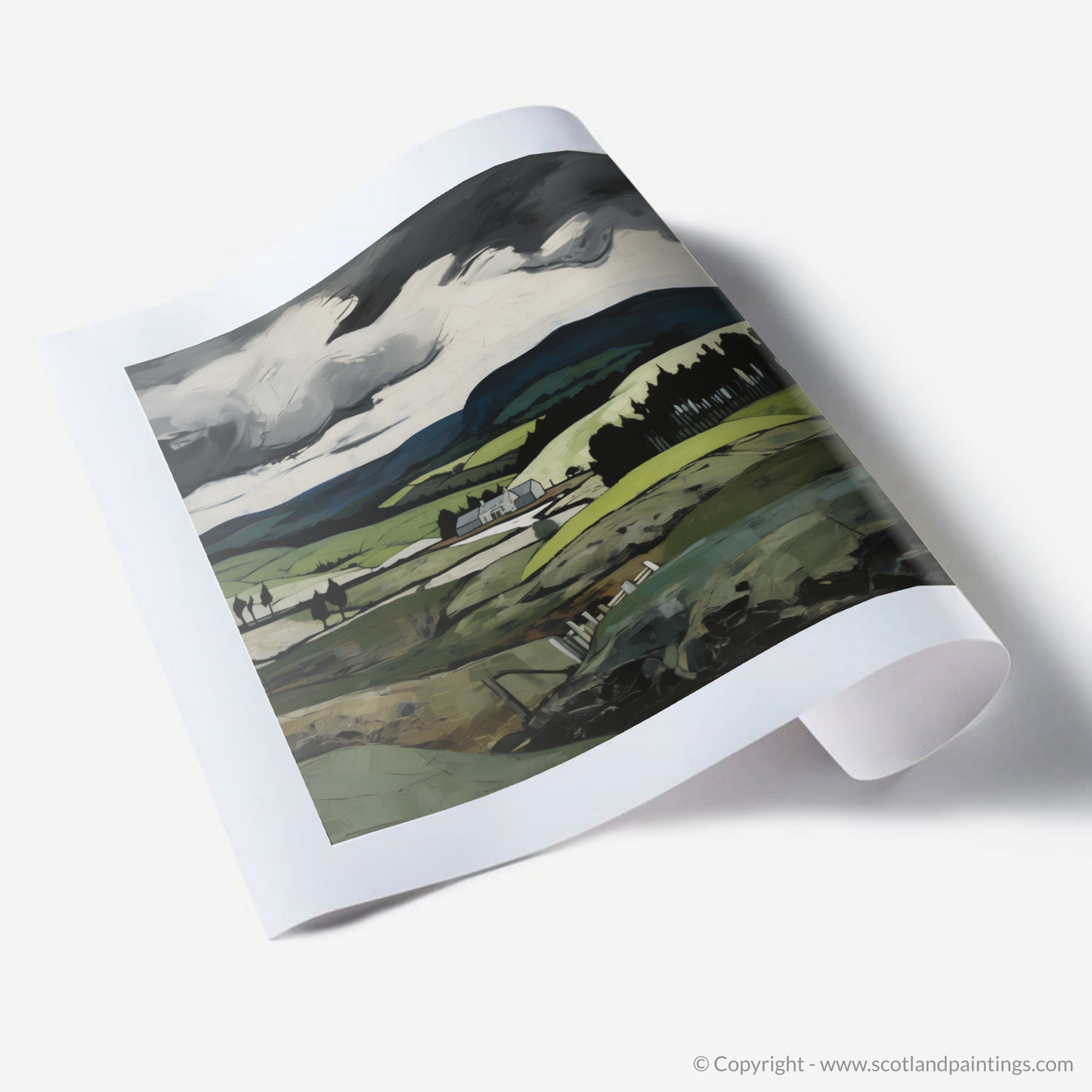 Painting and Art Print of Glenlivet, Moray. Glenlivet Majesty: An Expressionist Ode to the Scottish Highlands.