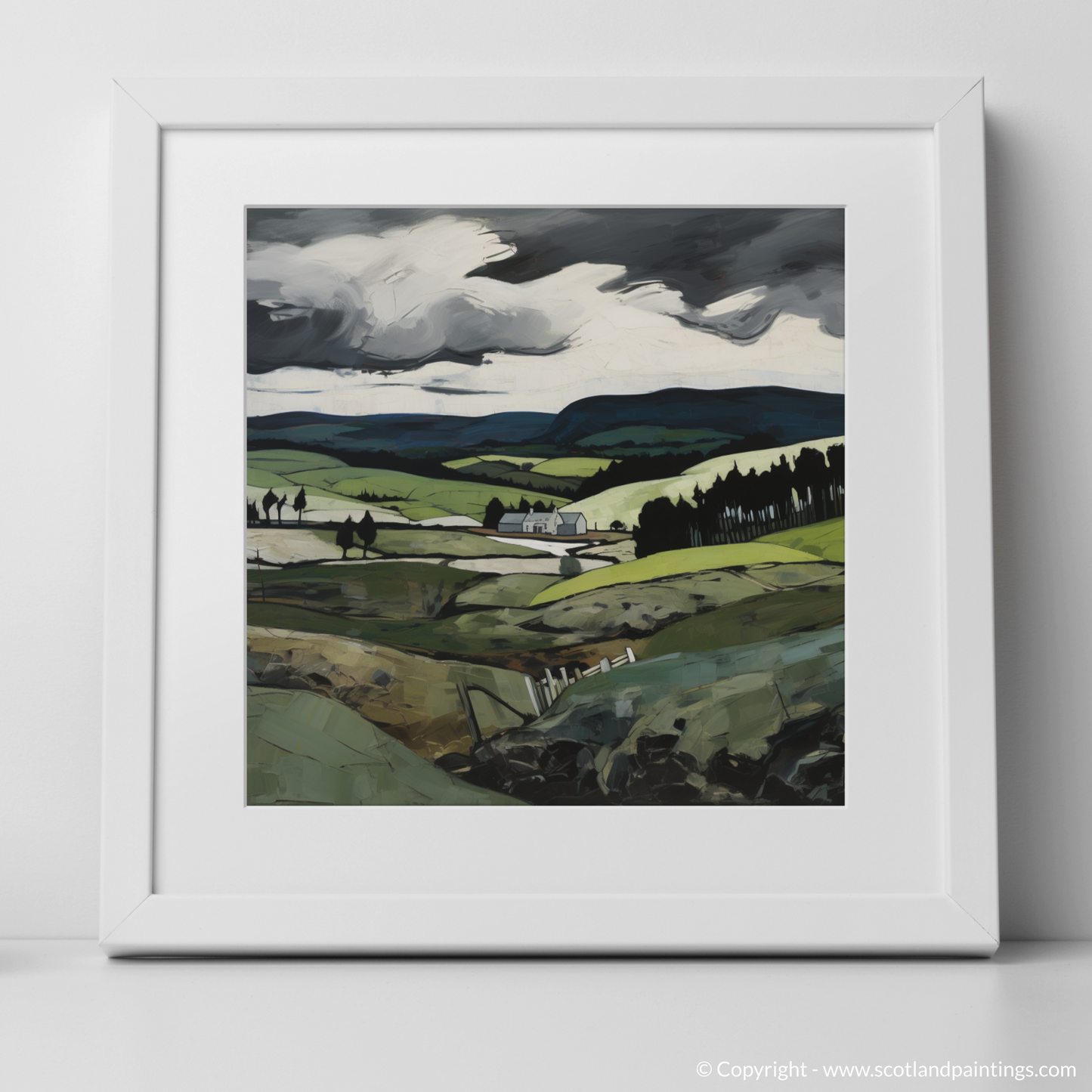 Painting and Art Print of Glenlivet, Moray. Glenlivet Majesty: An Expressionist Ode to the Scottish Highlands.