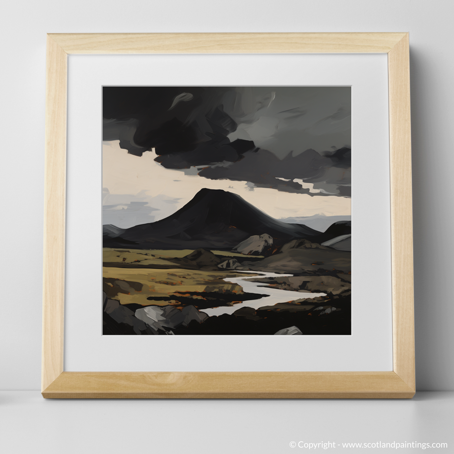 Art Print of Càrn an Tuirc with a natural frame