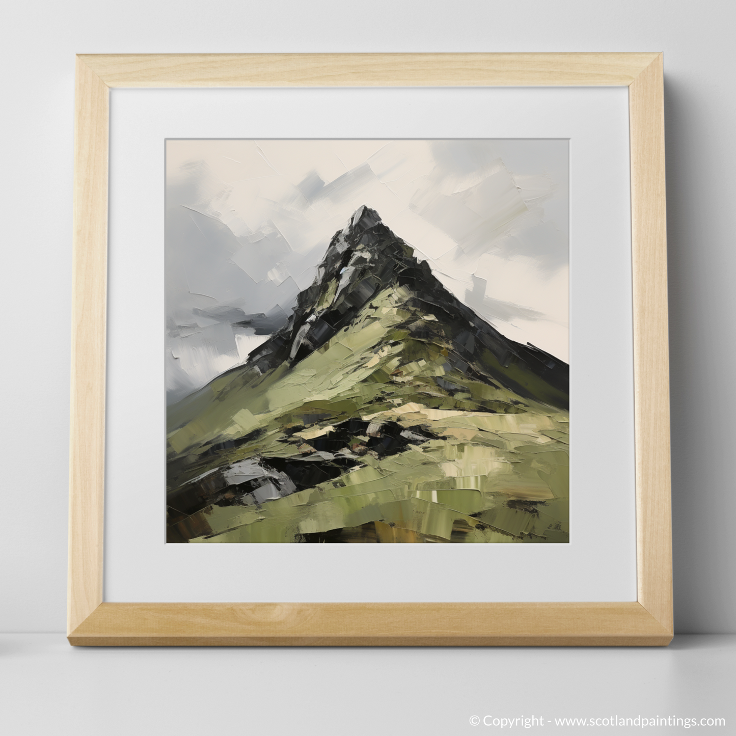 Painting and Art Print of Ben Vane. Majestic Ben Vane: An Expressionist Homage to the Scottish Highlands.