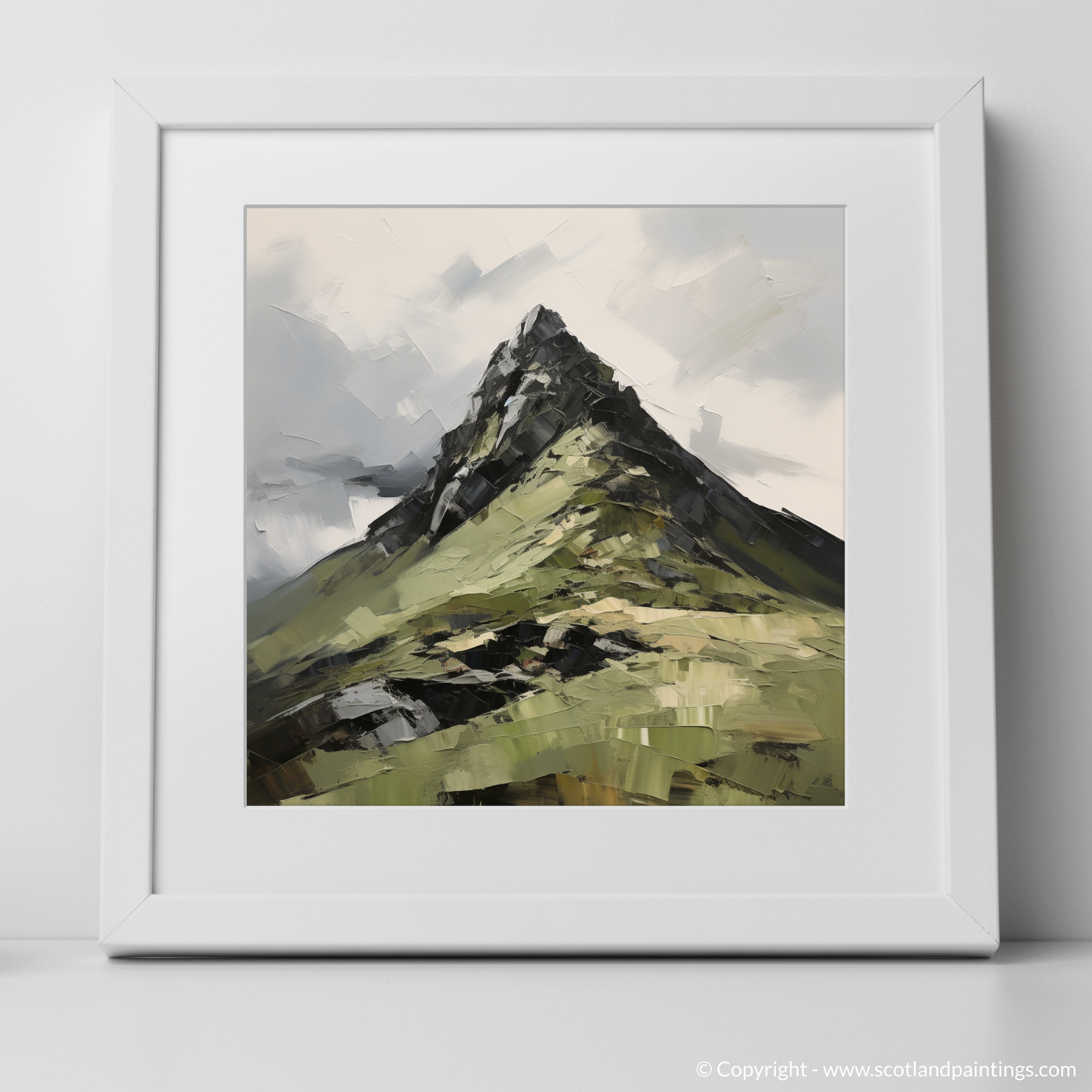 Painting and Art Print of Ben Vane. Majestic Ben Vane: An Expressionist Homage to the Scottish Highlands.