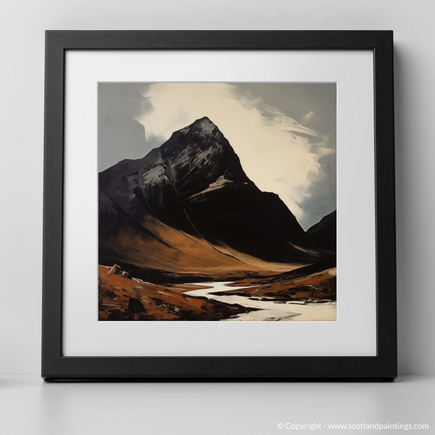 Art Print of Liathach, Wester Ross with a black frame