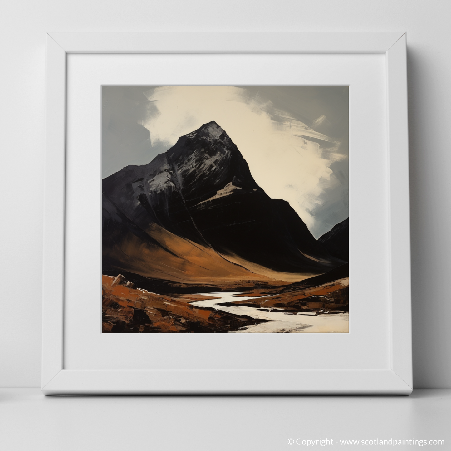 Art Print of Liathach, Wester Ross with a white frame