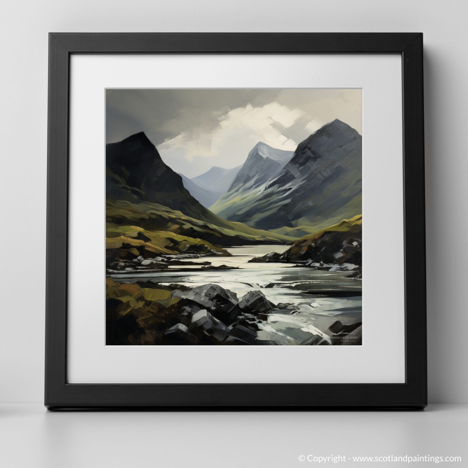 Art Print of Liathach, Wester Ross with a black frame