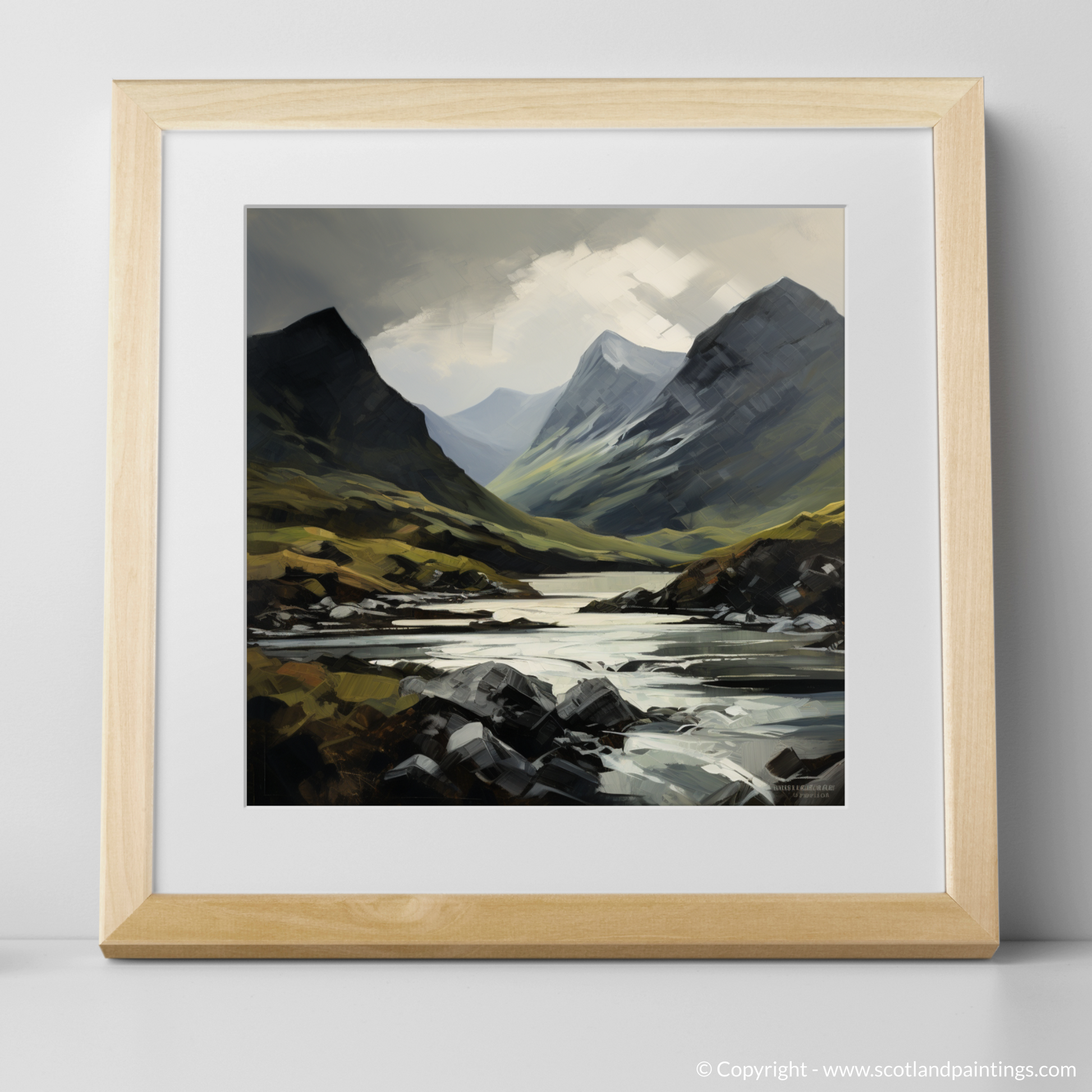 Art Print of Liathach, Wester Ross with a natural frame