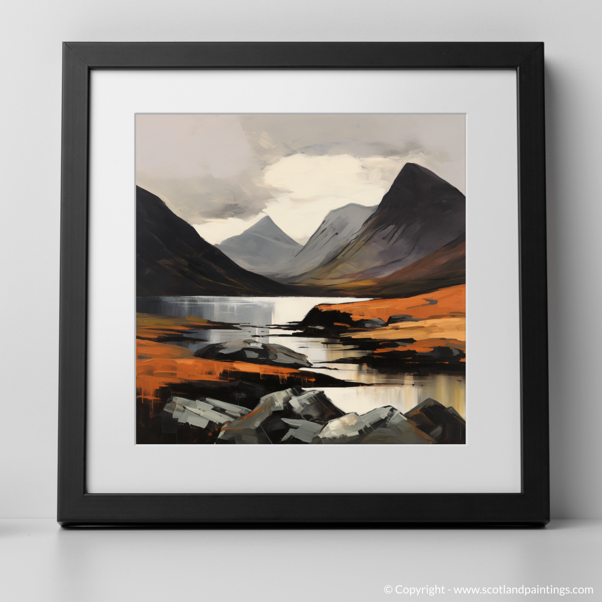 Art Print of Liathach, Wester Ross with a black frame