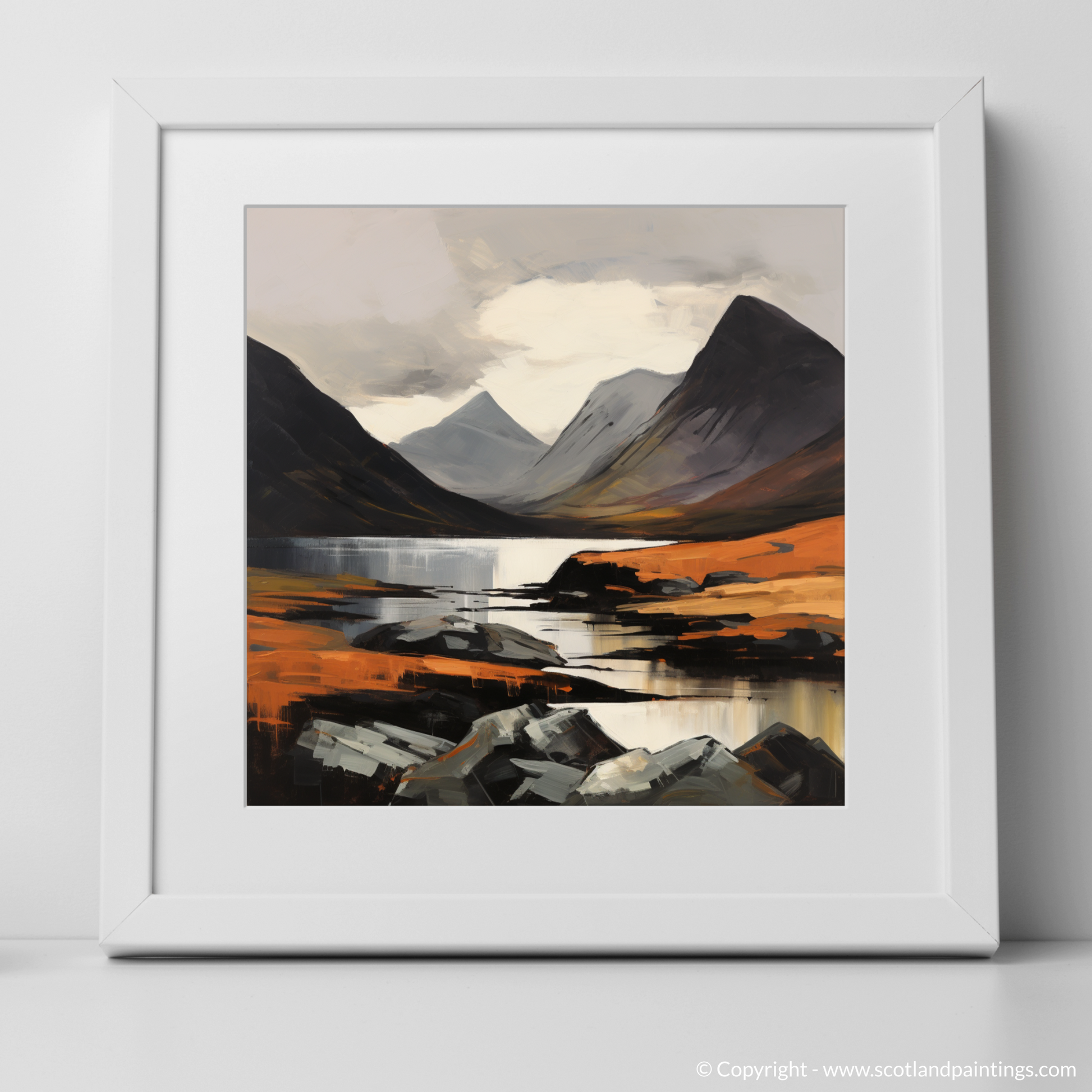 Art Print of Liathach, Wester Ross with a white frame