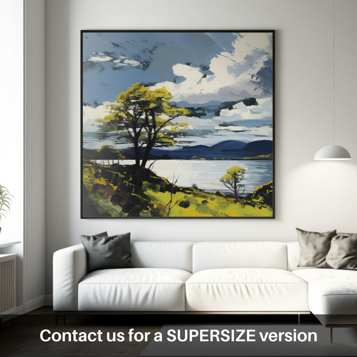 Huge supersize print of Loch Lomond in summer