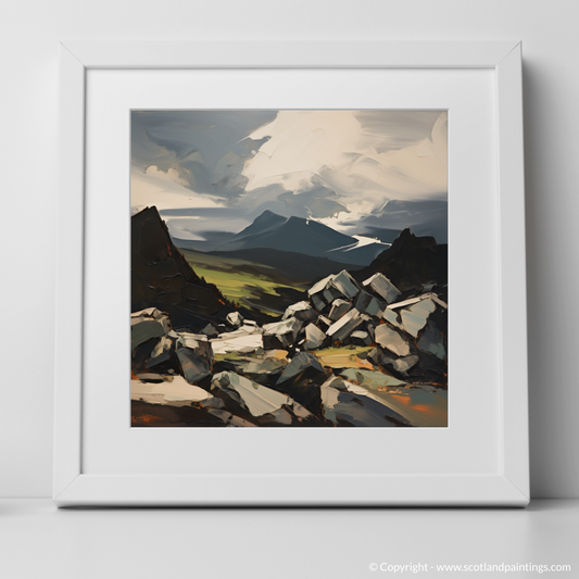 Art Print of Cairn Gorm with a white frame