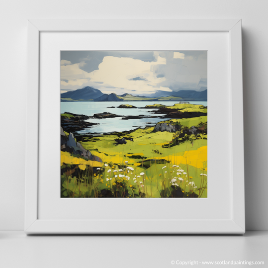 Painting and Art Print of Isle of Canna, Inner Hebrides in summer. Summer Expression of Isle of Canna.