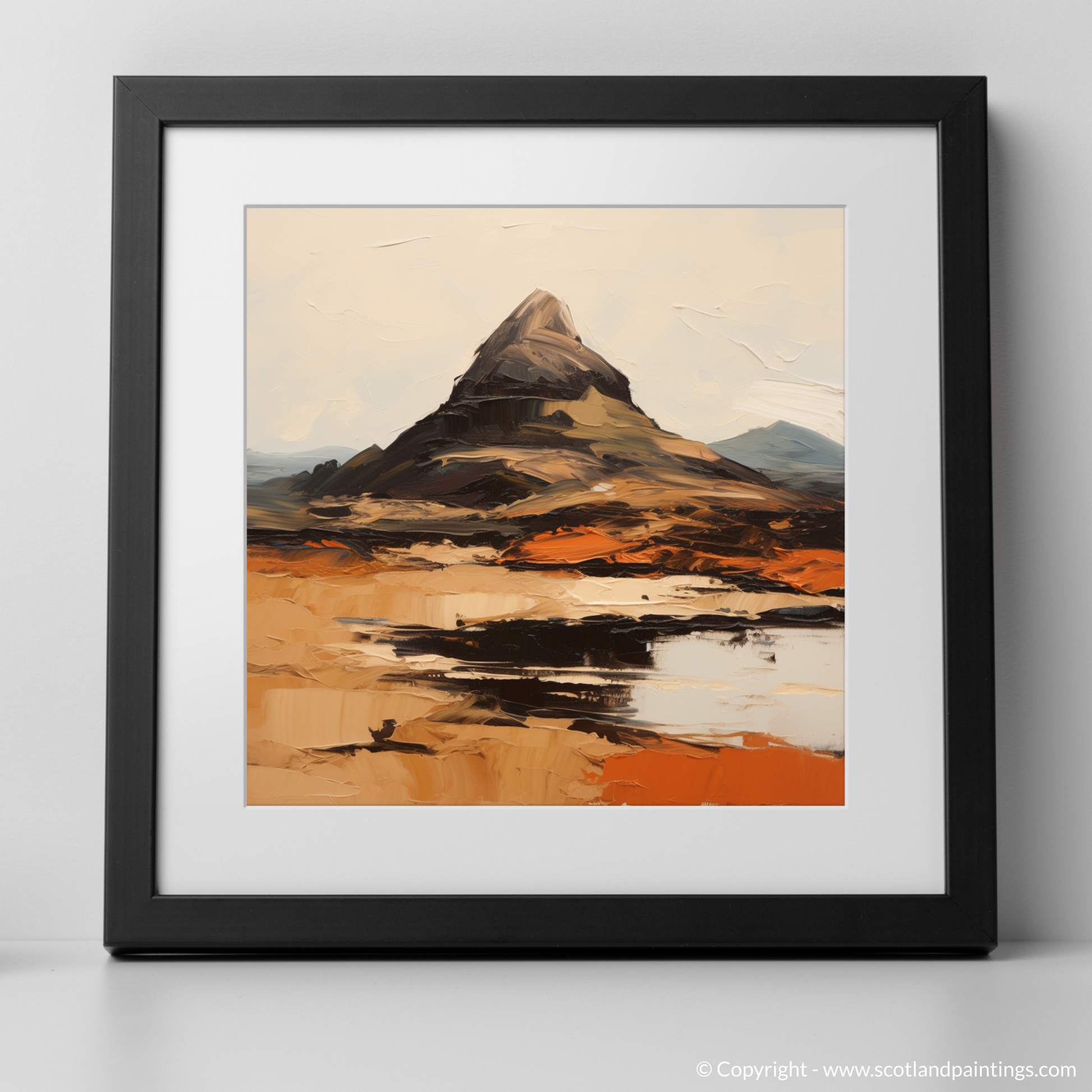 Art Print of Suilven, Sutherland with a black frame