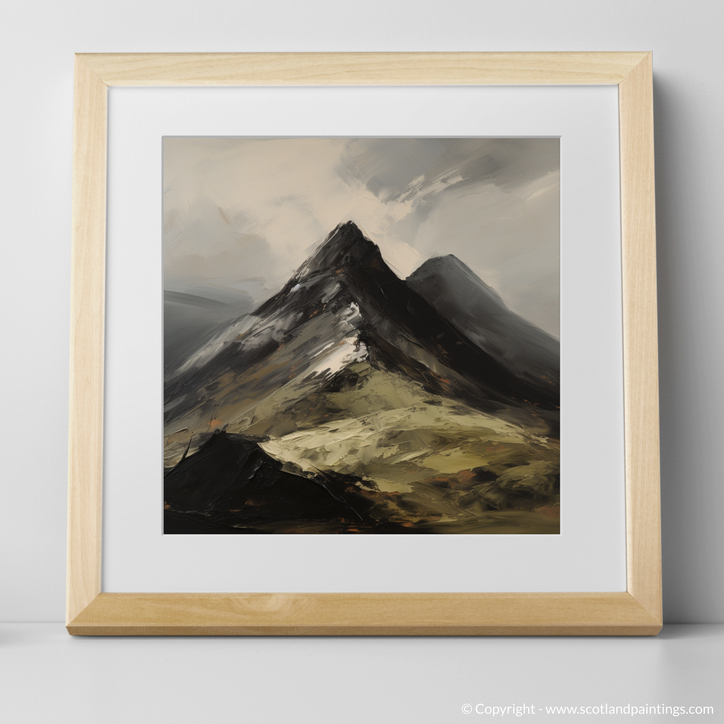 Art Print of Beinn Ìme with a natural frame