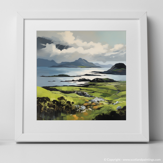 Painting and Art Print of Isle of Raasay, Inner Hebrides in summer. Summer Splendour of Raasay: An Expressionist Ode to the Inner Hebrides.