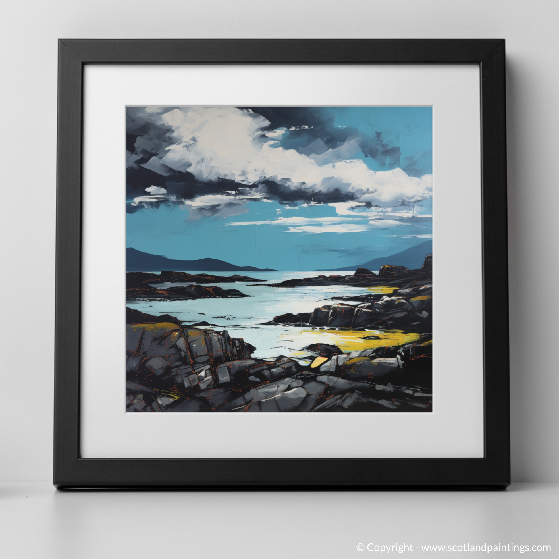 Art Print of Isle of Harris, Outer Hebrides with a black frame