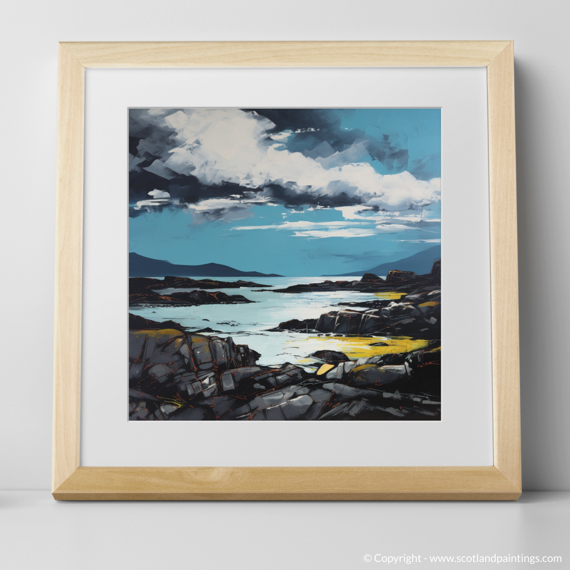 Art Print of Isle of Harris, Outer Hebrides with a natural frame