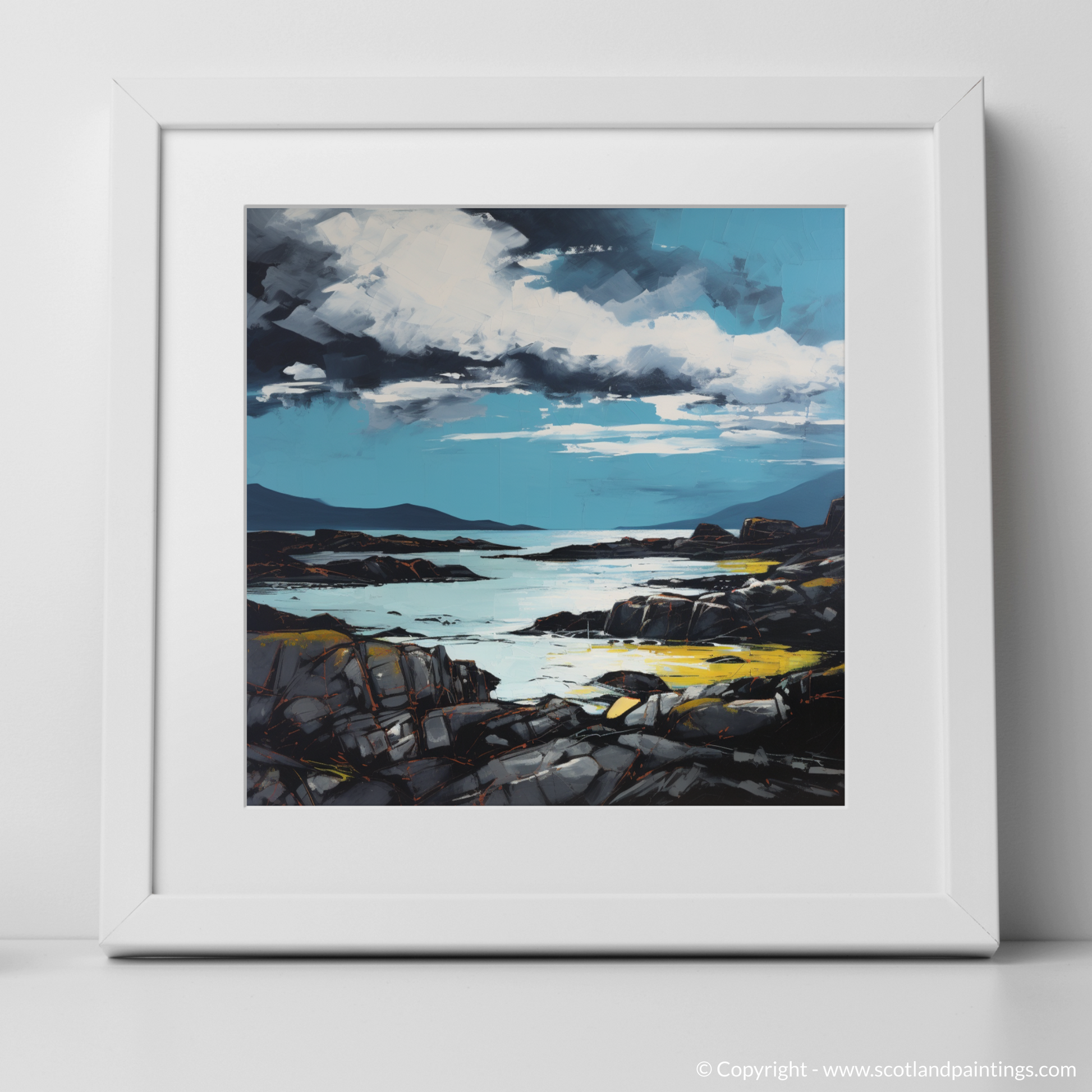 Art Print of Isle of Harris, Outer Hebrides with a white frame