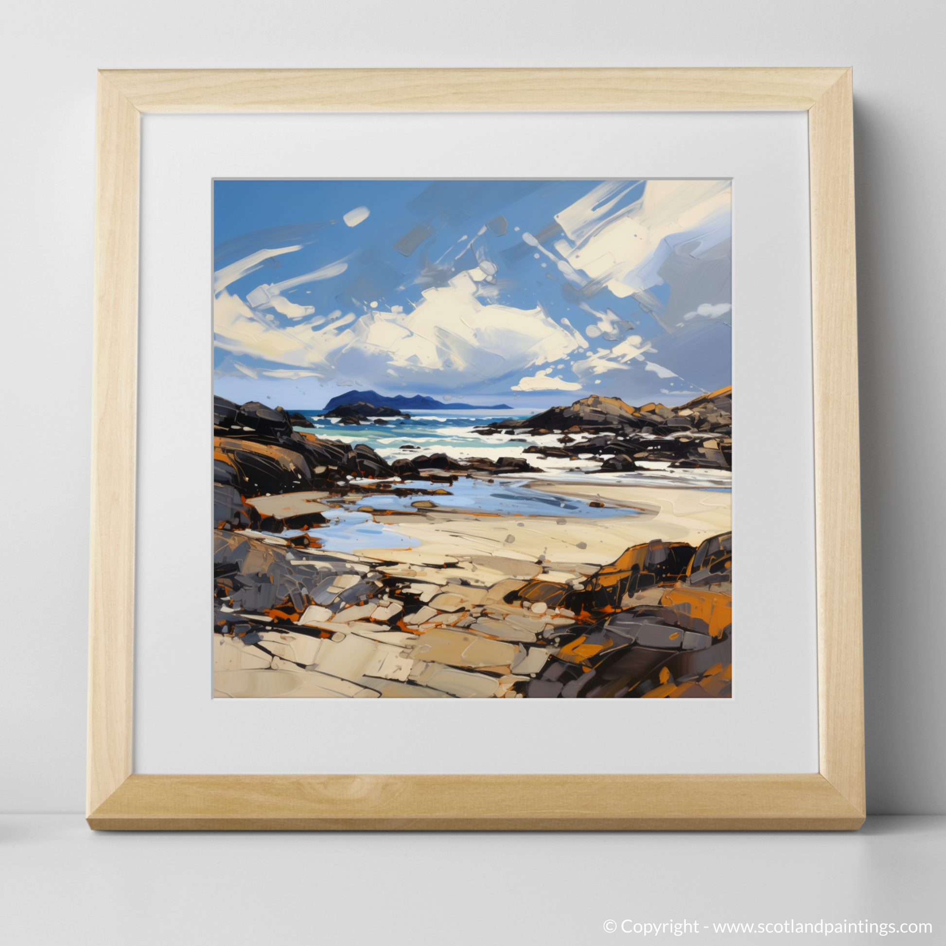 Art Print of Isle of Harris, Outer Hebrides with a natural frame