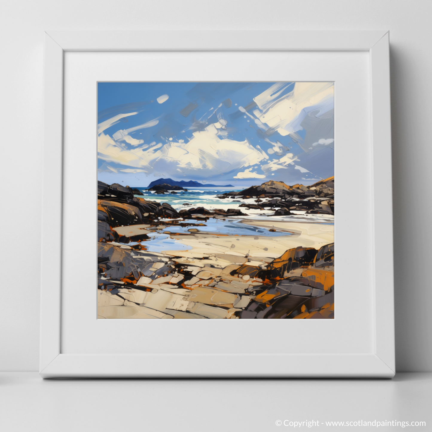 Art Print of Isle of Harris, Outer Hebrides with a white frame