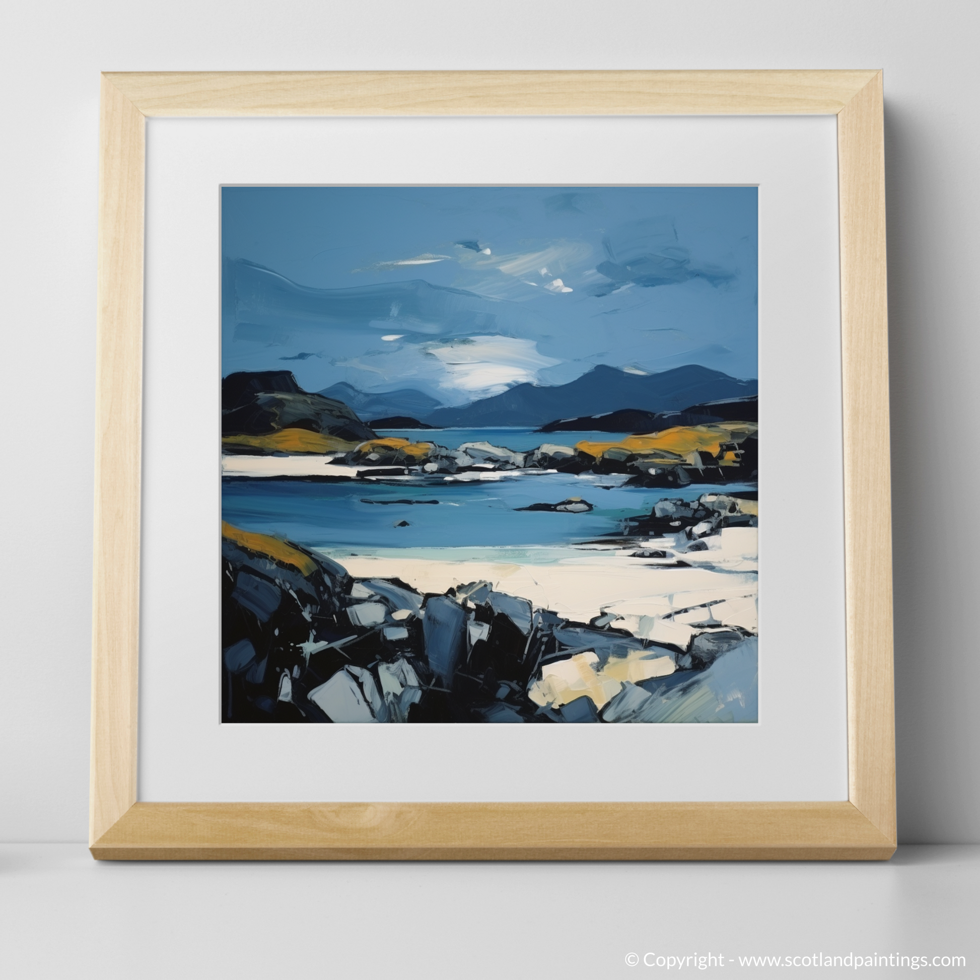 Art Print of Isle of Harris, Outer Hebrides with a natural frame