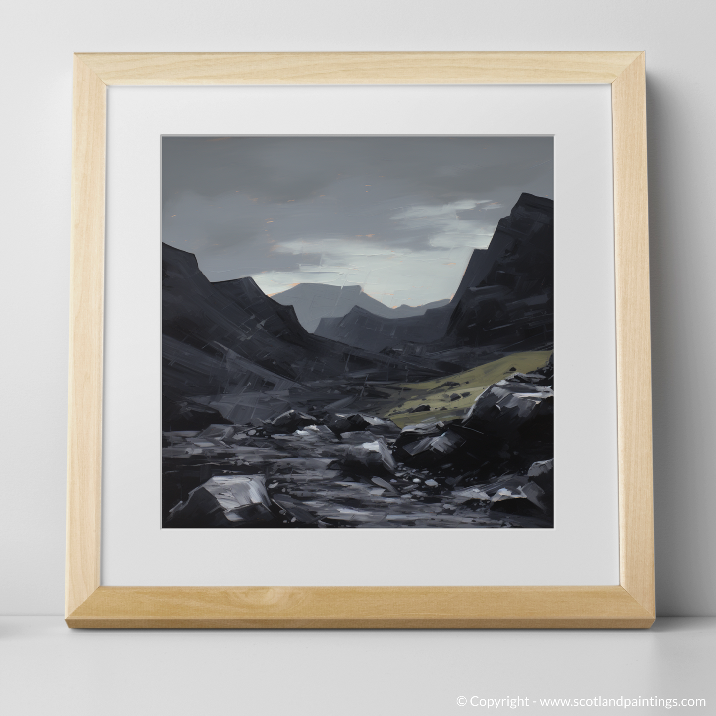 Art Print of Càrn Aosda with a natural frame