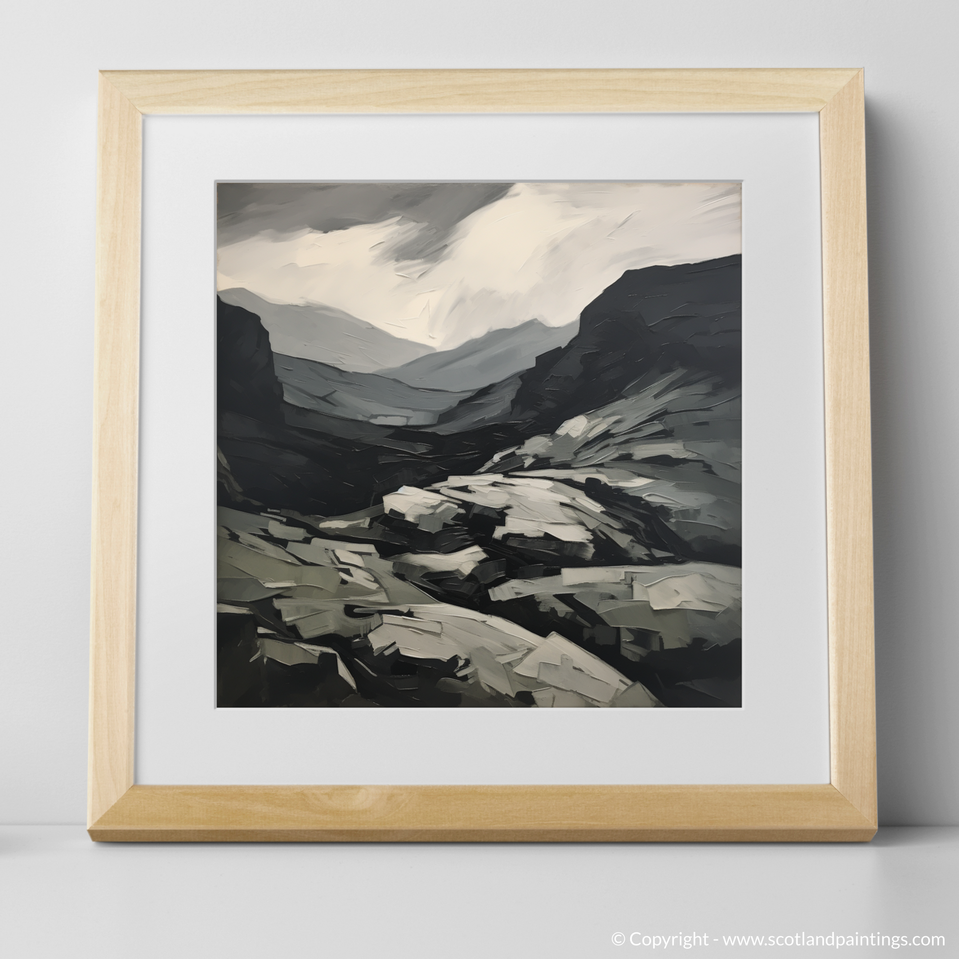 Art Print of Càrn Aosda with a natural frame