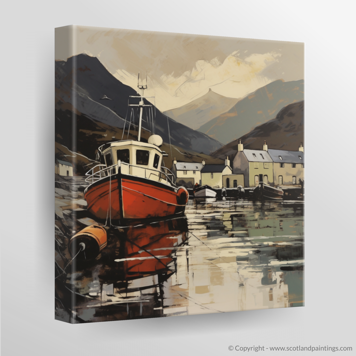 Canvas Print of Ullapool Harbour