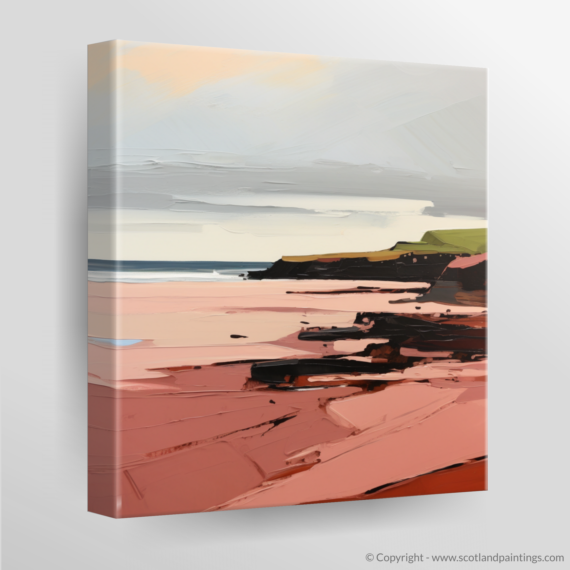 Canvas Print of St Cyrus Beach, Aberdeenshire in summer