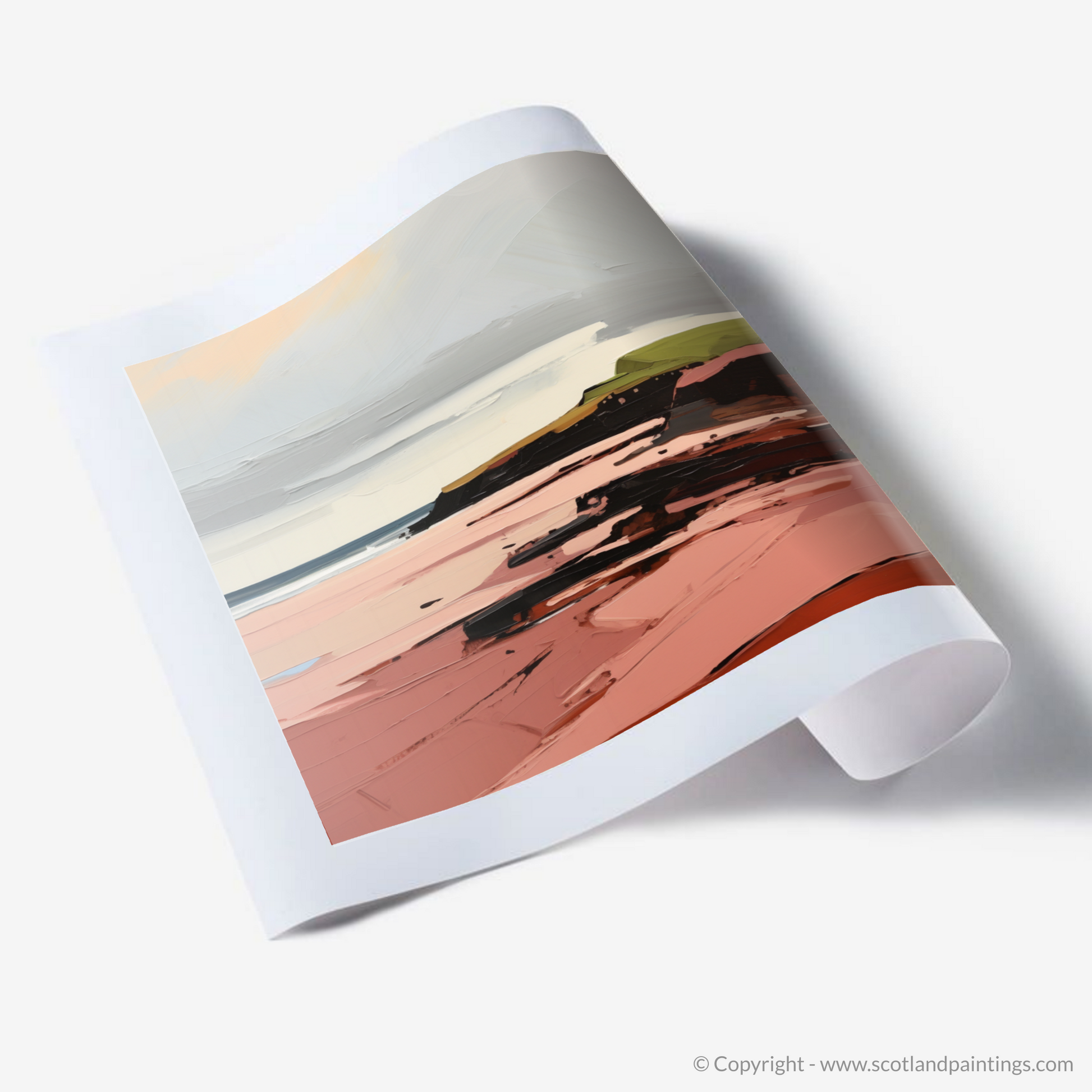 Art Print of St Cyrus Beach, Aberdeenshire in summer