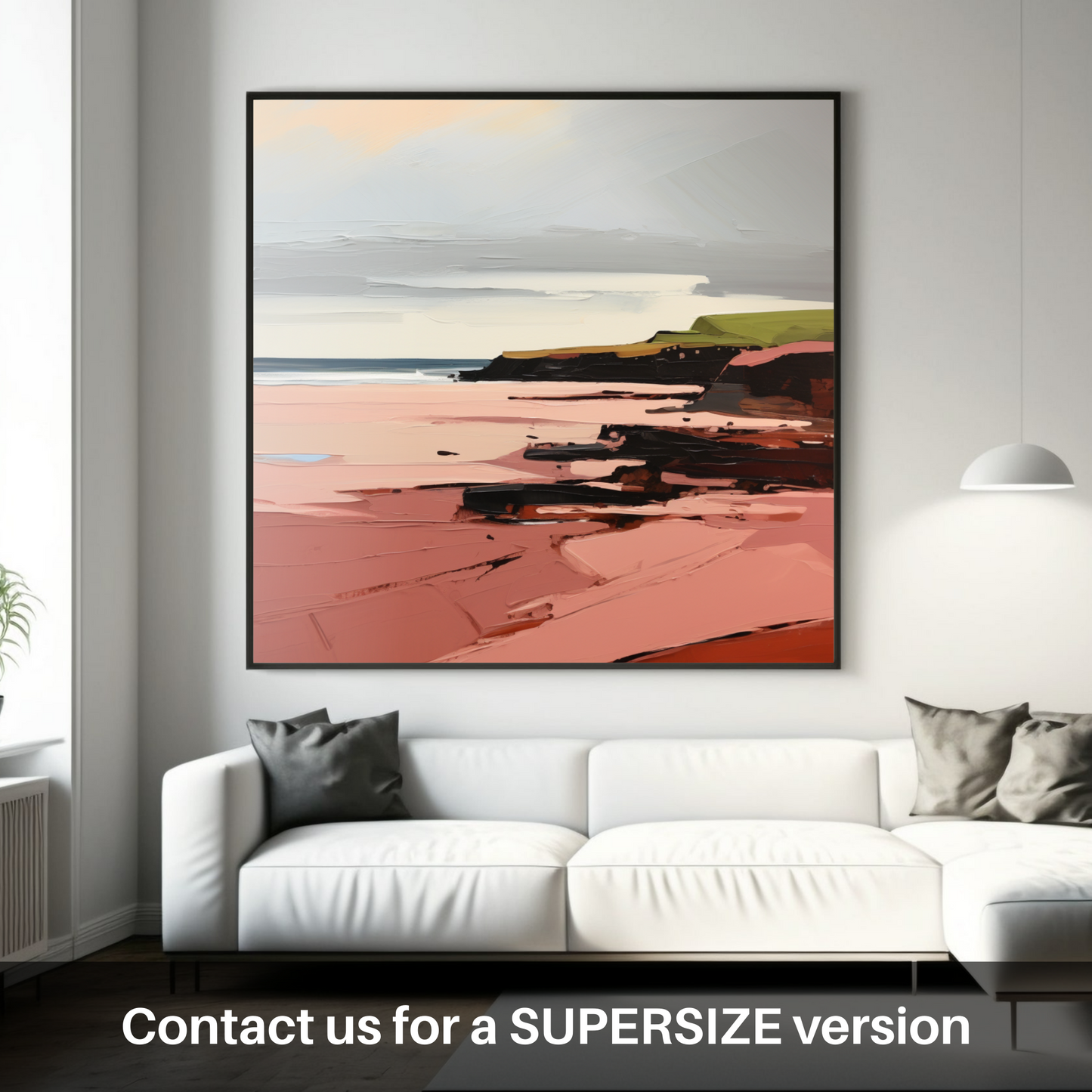 Huge supersize print of St Cyrus Beach, Aberdeenshire in summer