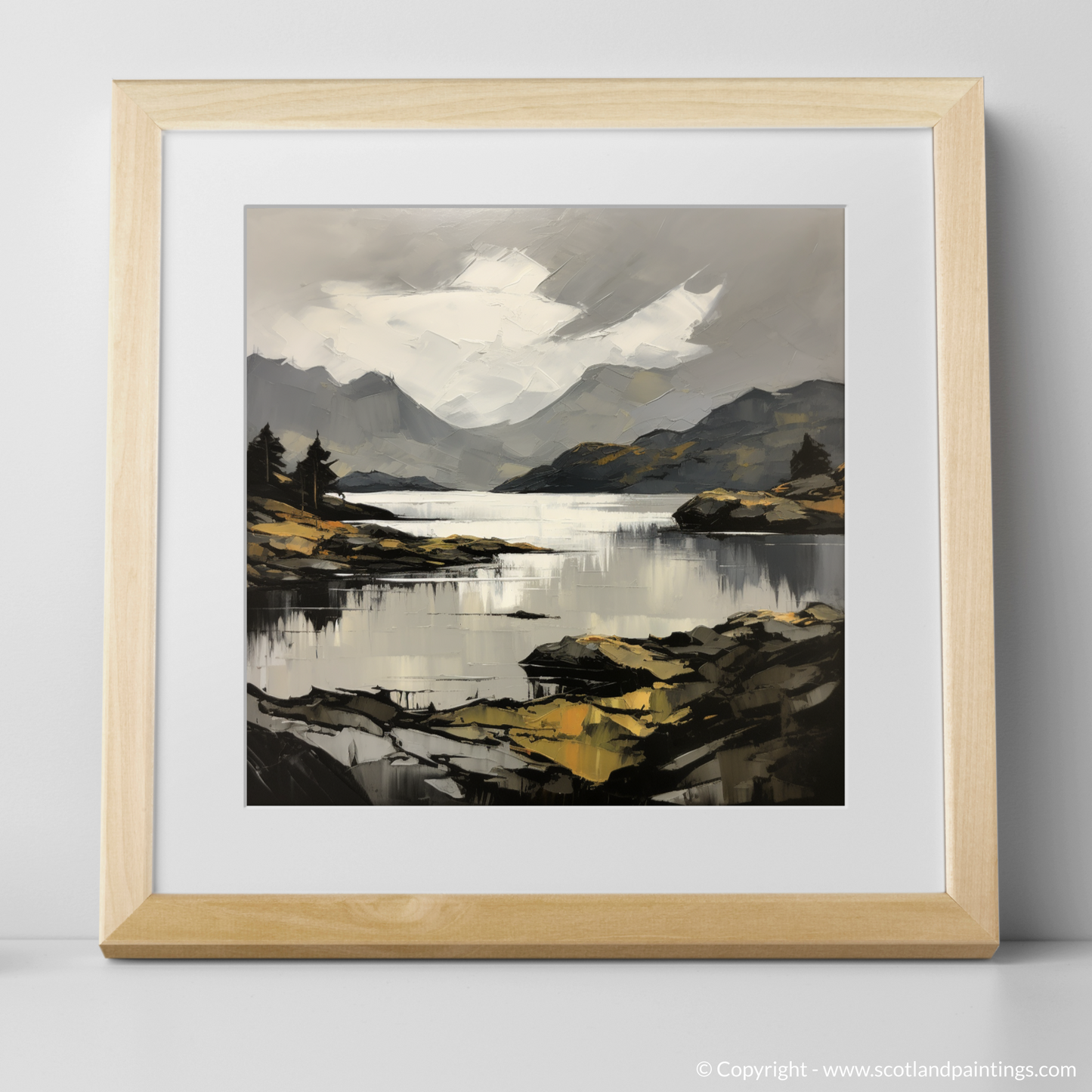 Art Print of Loch Morar, Highlands with a natural frame