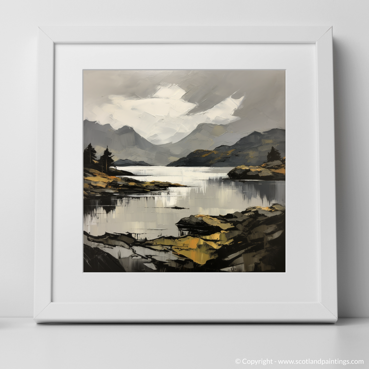 Art Print of Loch Morar, Highlands with a white frame