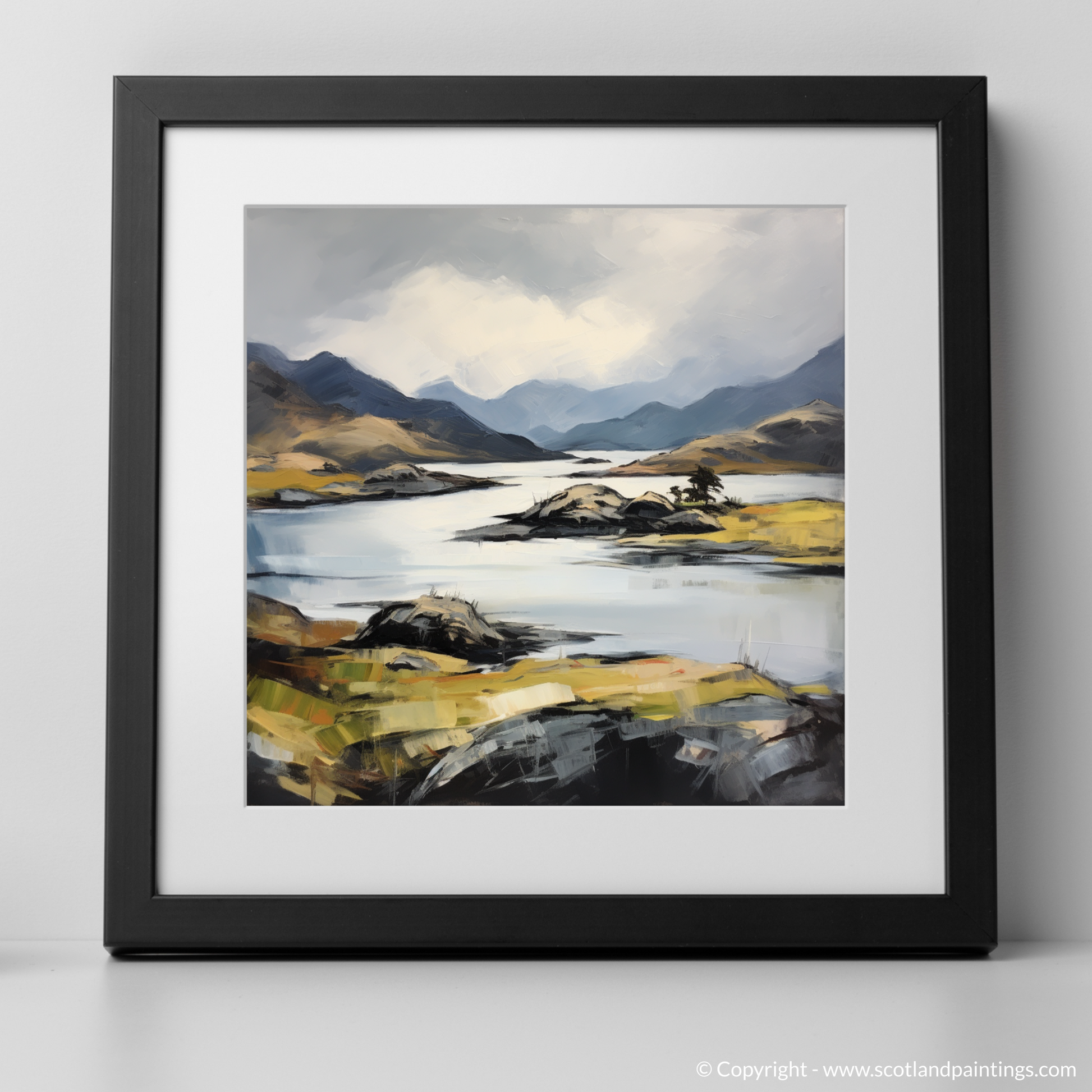 Art Print of Loch Morar, Highlands with a black frame