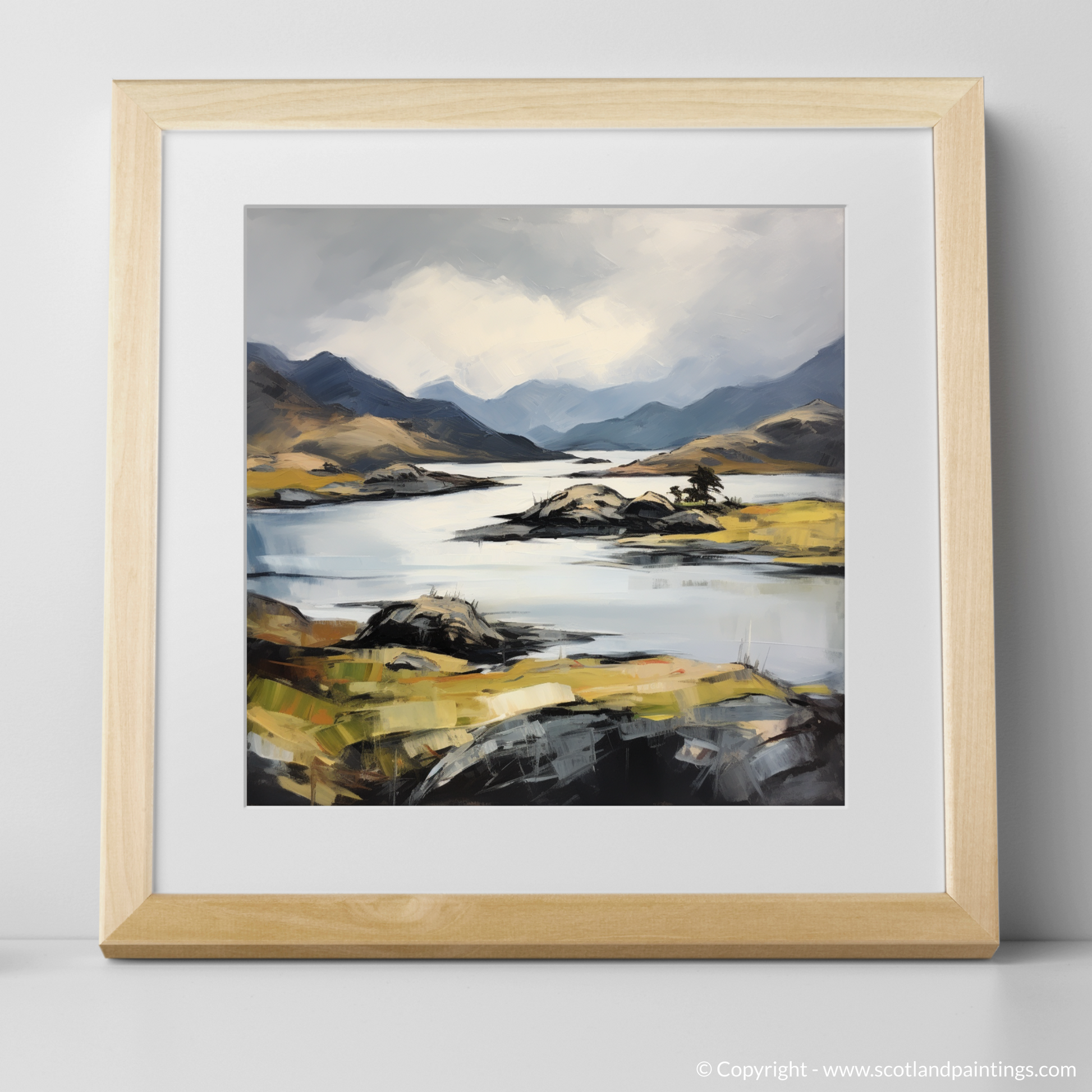 Art Print of Loch Morar, Highlands with a natural frame