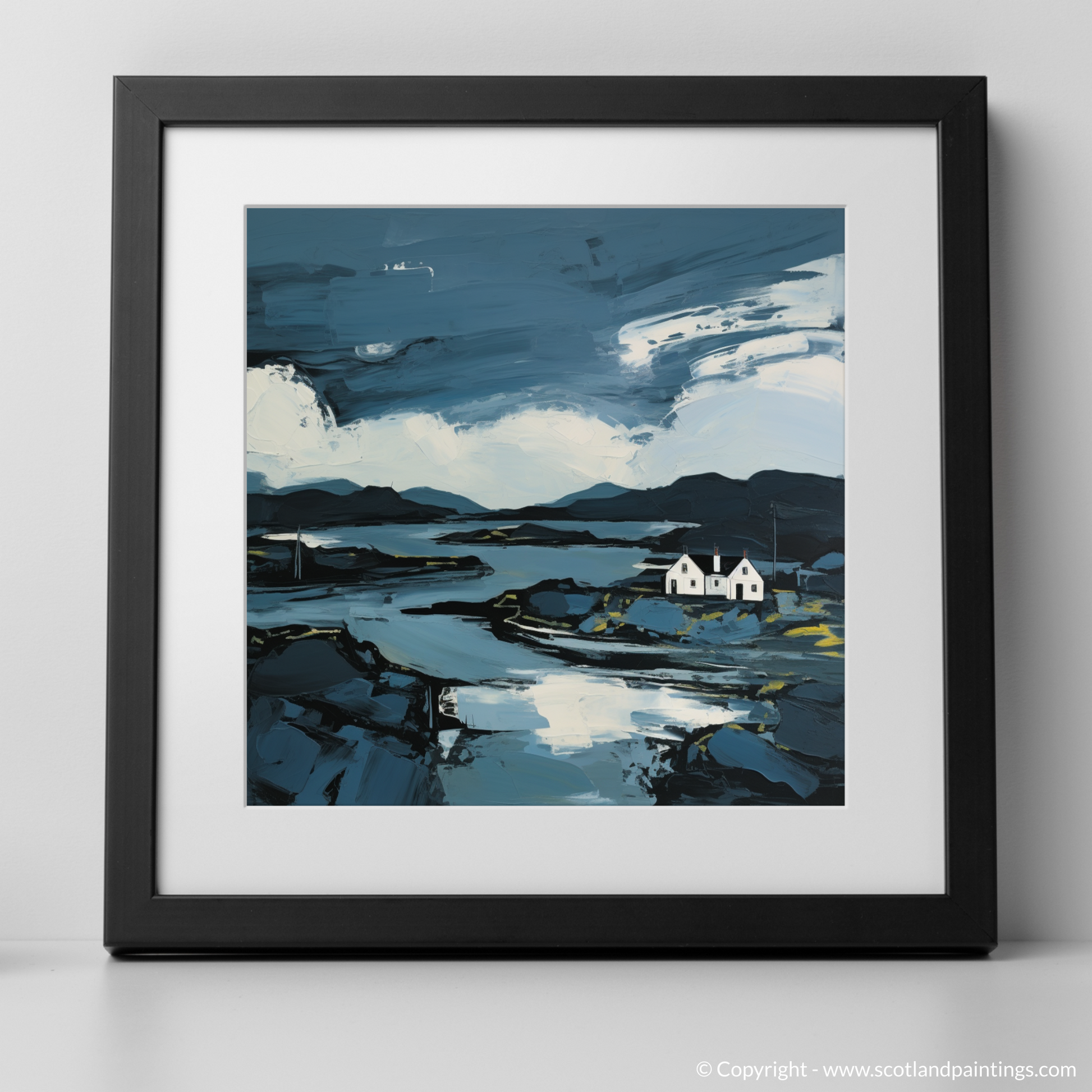 Art Print of Isle of Barra, Outer Hebrides with a black frame