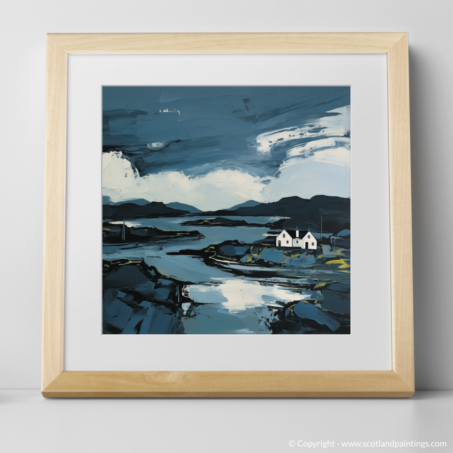 Art Print of Isle of Barra, Outer Hebrides with a natural frame